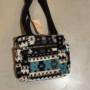 Canyon Sky Southwest Black and Blue Patterned Women's Bag Aztec